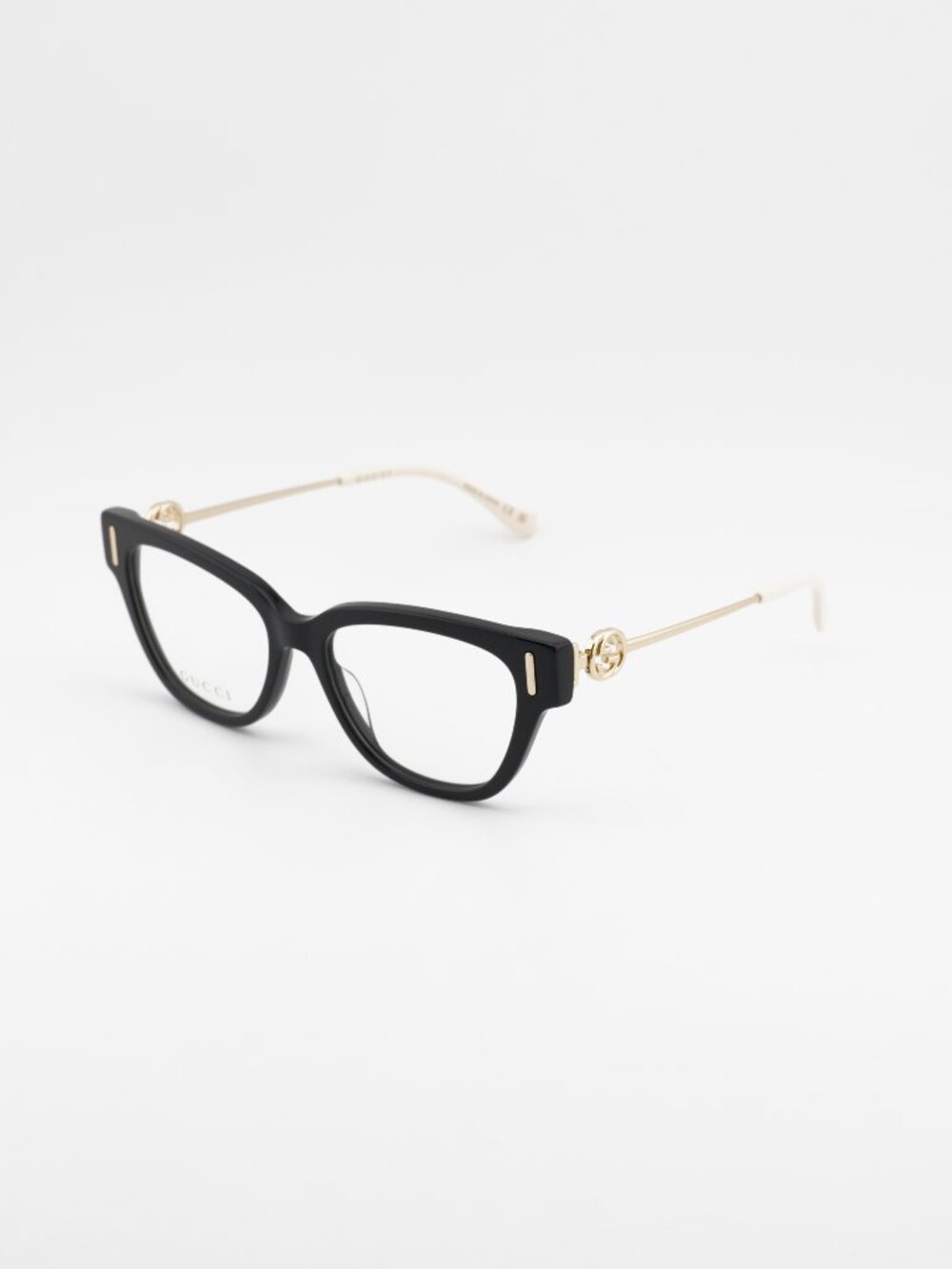 Gucci GG1205O 001 Eyeglasses Black / Gold 52mm Cat Eye Frame